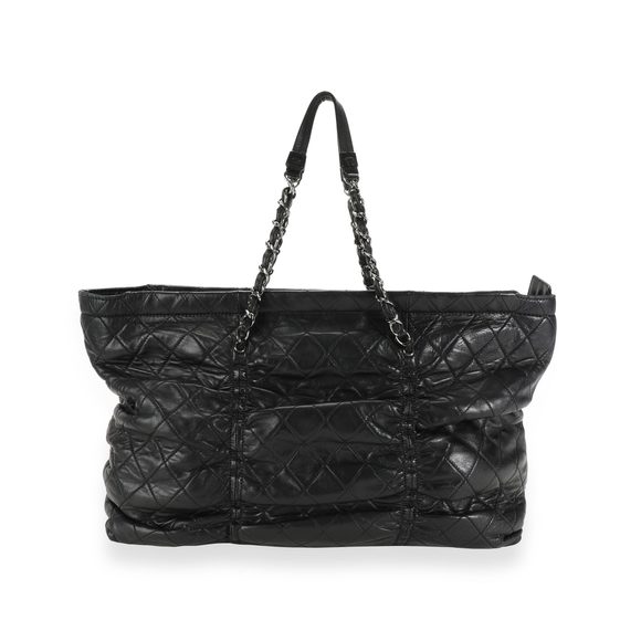 Chanel Black Quilted Lambskin Sharpei Medium East West Tote - Picture 3 of 8